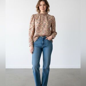 House of Harlow 1960 Floral Cotton Blouse